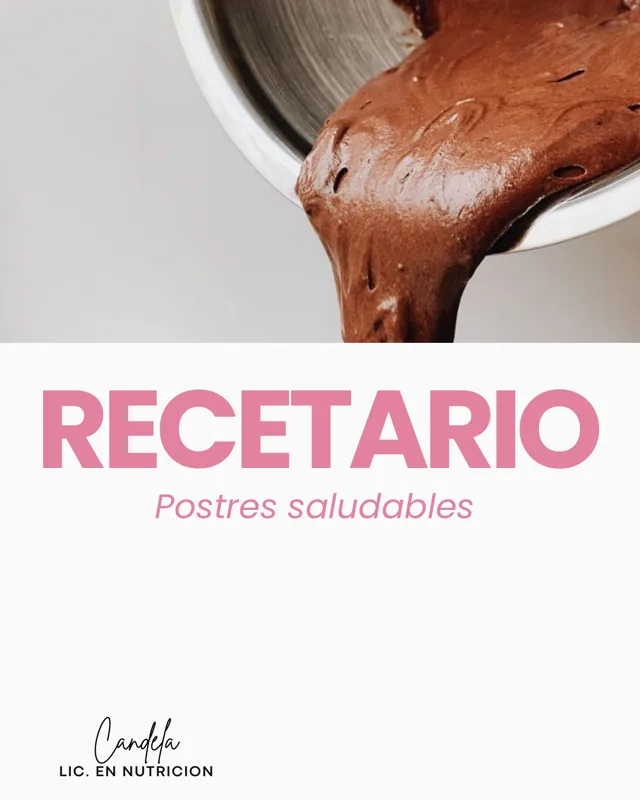 Portada: Recetario de postres saludables